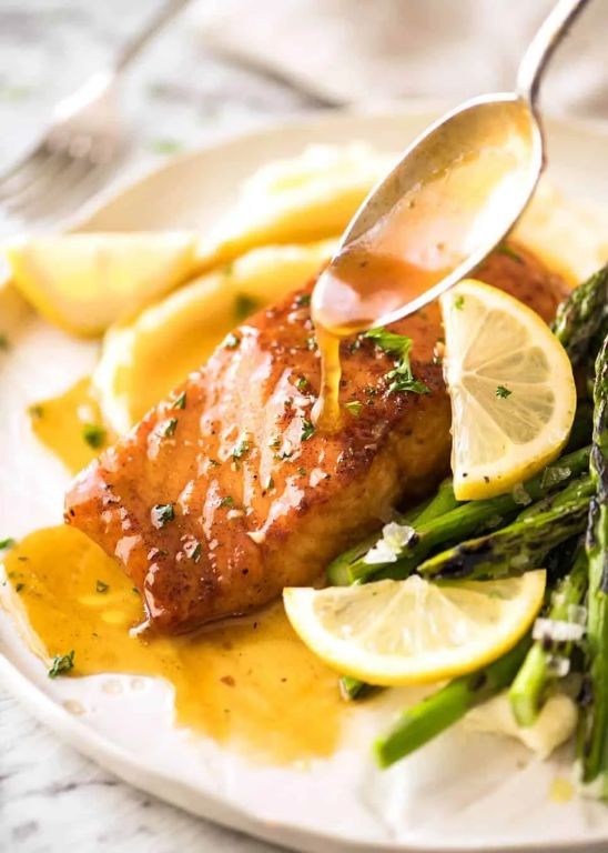 Honey Lemon Glazed Salmon