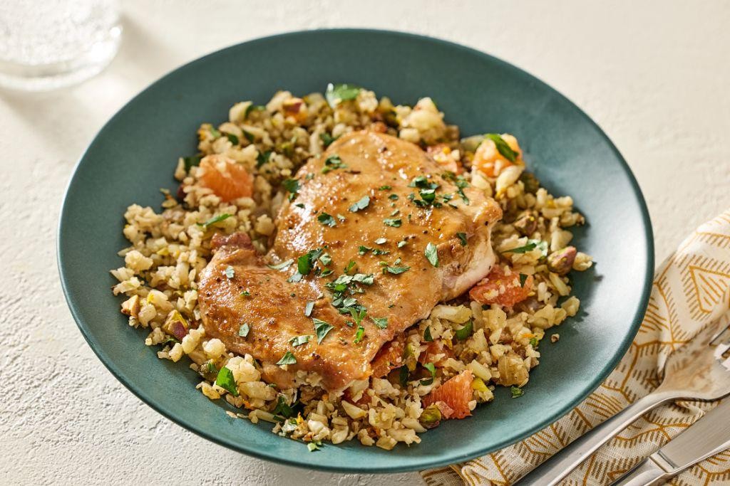 Honey Mustard Chicken with Brown Rice Pilaf
