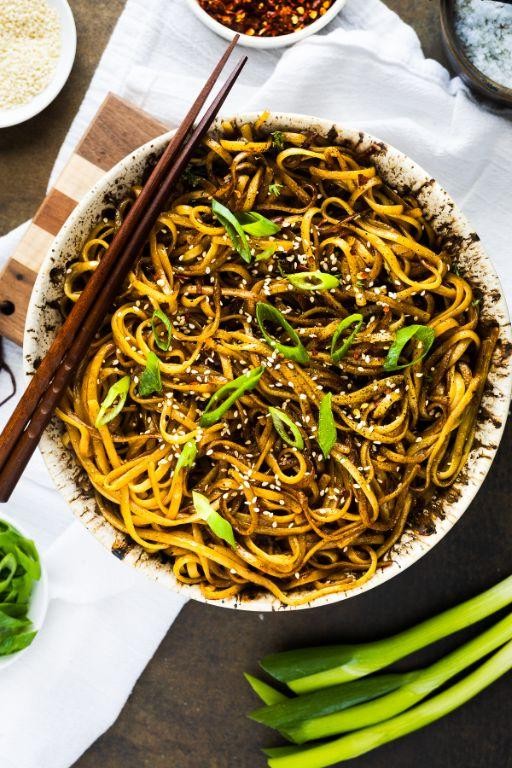 Honey Sesame Hibachi Noodles with Vegetables