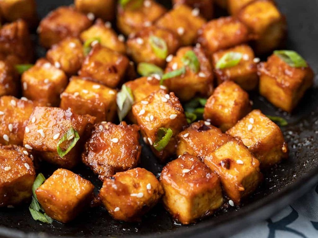 Honey Sriracha Fried Tofu