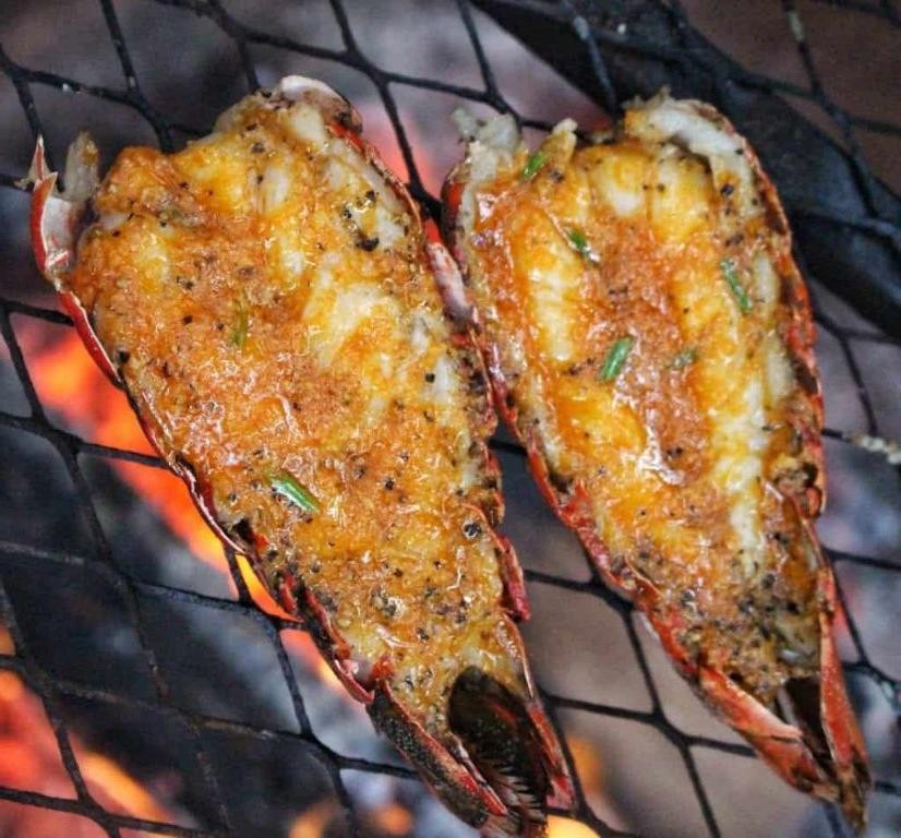Honey Sriracha Grilled Lobster Tails