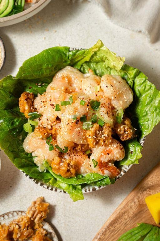 Honey Walnut Shrimp Lettuce Wraps