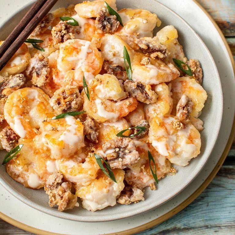 Honey Walnut Shrimp with Coconut Flakes