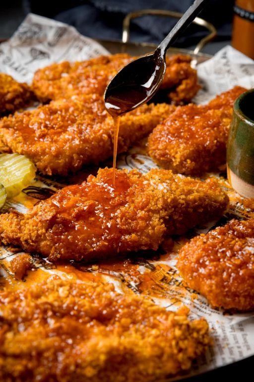 Hot Honey Drizzled Fried Chicken