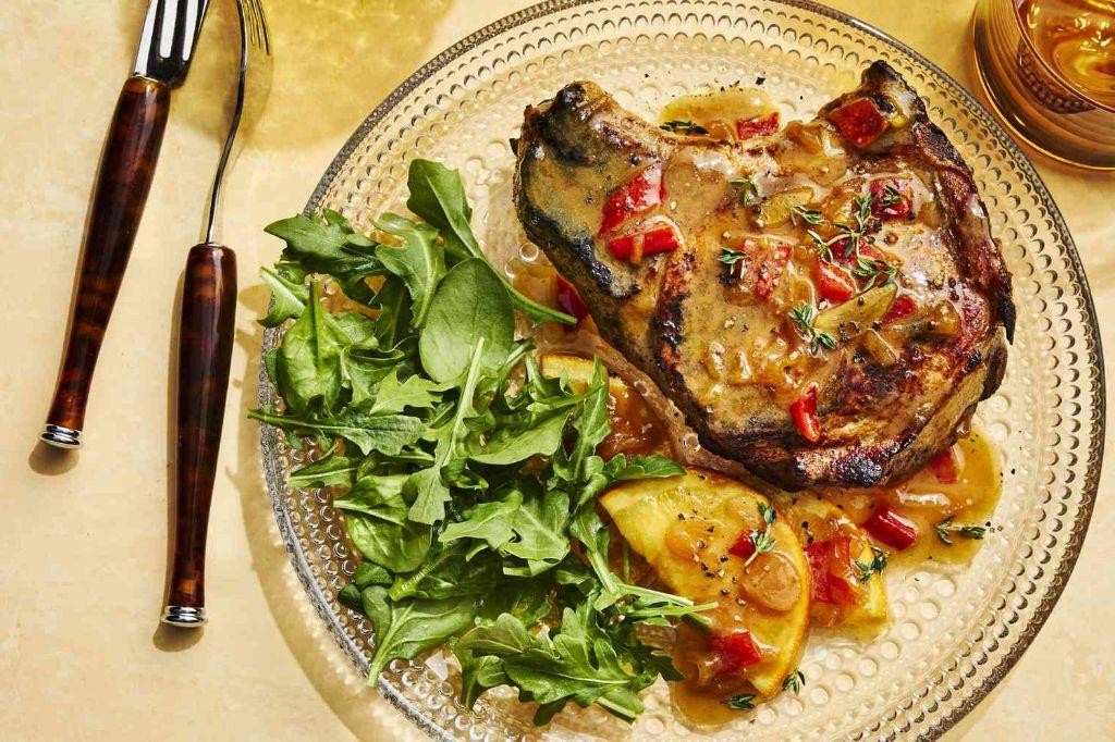 Hot Honey Glazed Pork Chops