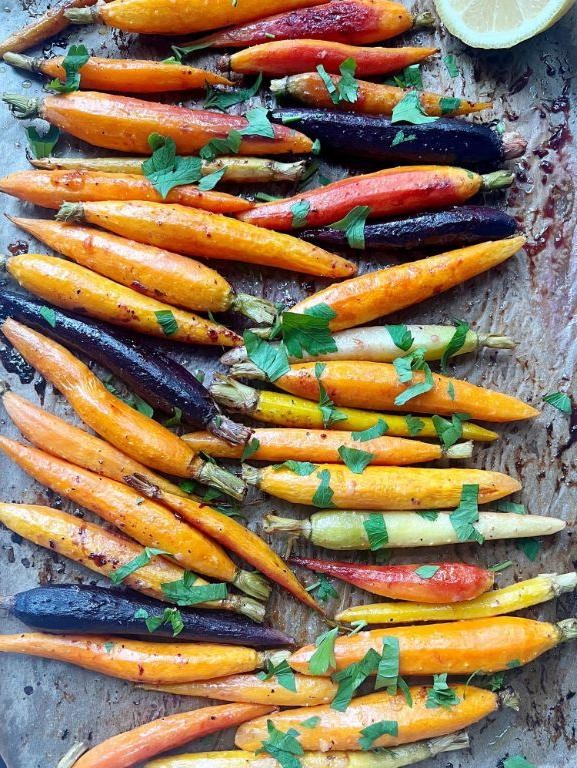 Hot Honey Roasted Carrots