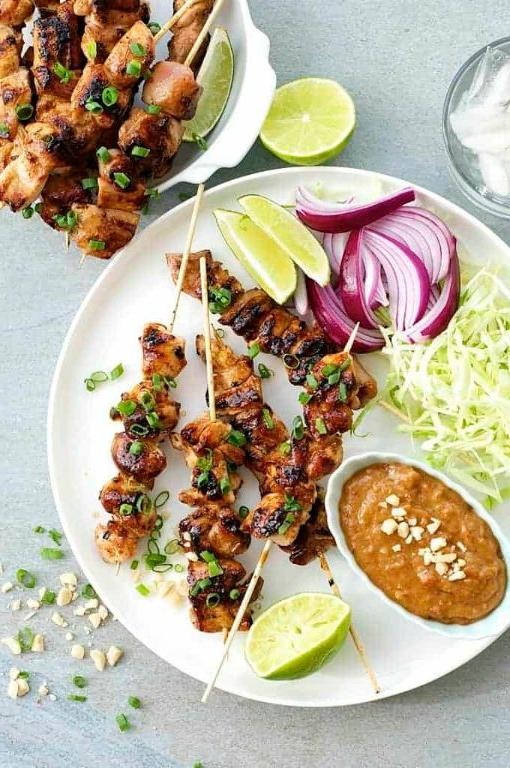 Indonesian Satay Chicken Skewers