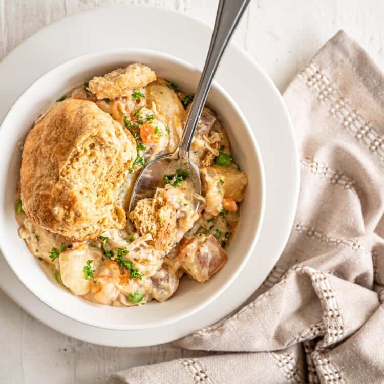 Instant Pot Chicken Pot Pie with Biscuit Dumplings