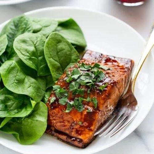 Italian Herb Grilled Salmon with Balsamic Glaze