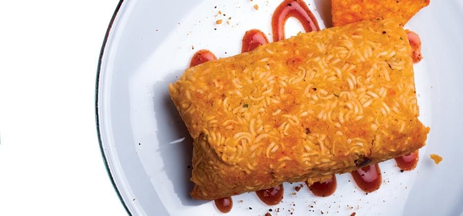 Jailhouse Burrito with Beans and Rice