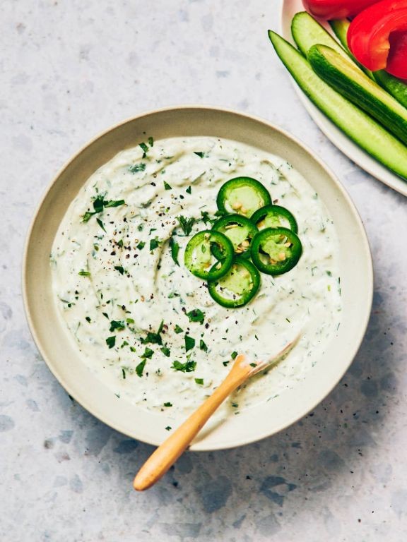 Jalapeno Ranch Dip with Fresh Herbs