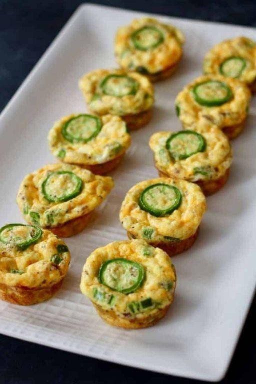 Jalapeño and Cheddar Egg White Bites