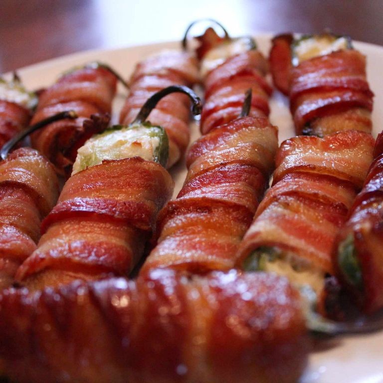 Jalapeño and Cheddar Stuffed Bacon Rolls
