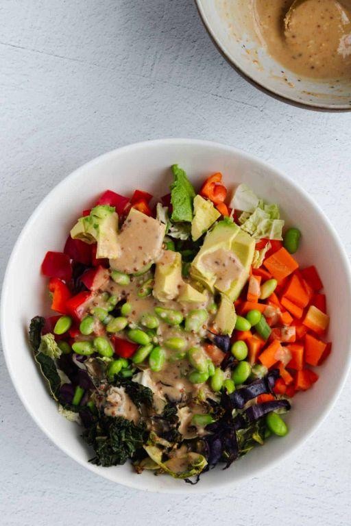 Japanese Rice Salad with Sesame Dressing