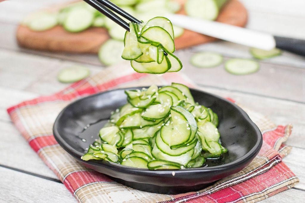 Japanese cucumber sunomono