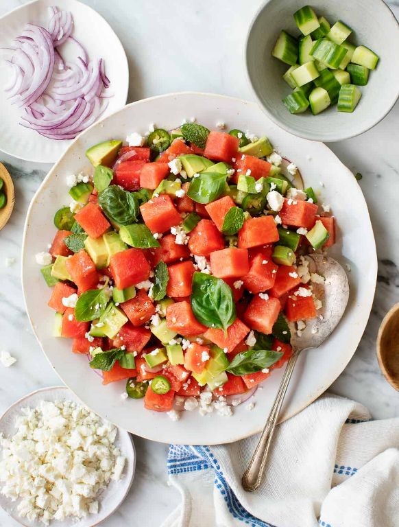 Juicy Watermelon and Feta Salad