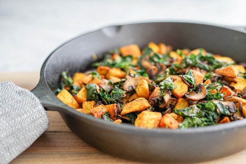 Kale and Mushroom Breakfast Hash