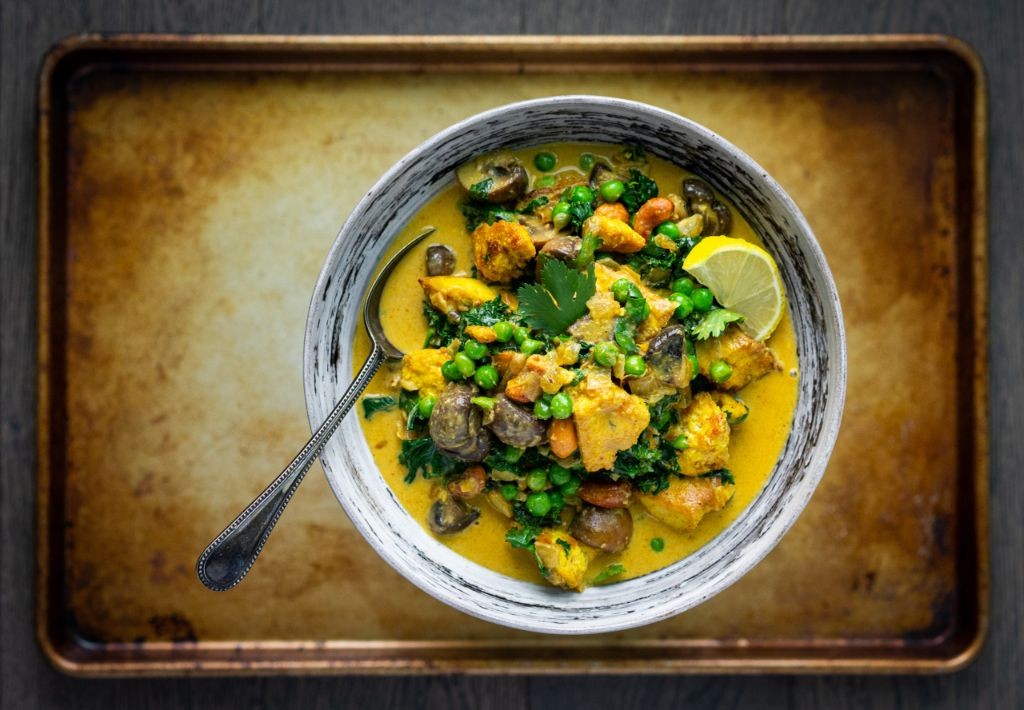 Kale and Mushroom Coconut Curry