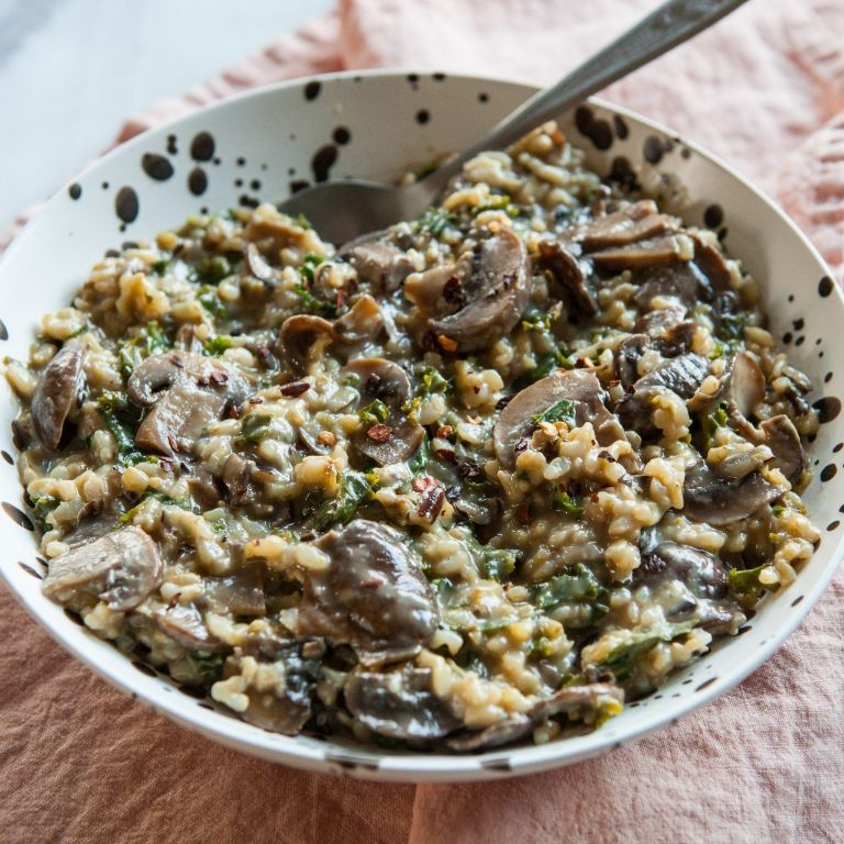 Kale and Mushroom Wild Rice Pilaf