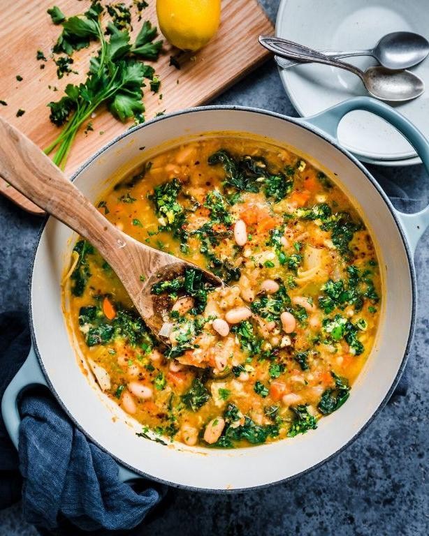 Kale and White Bean Stew with Olive Oil