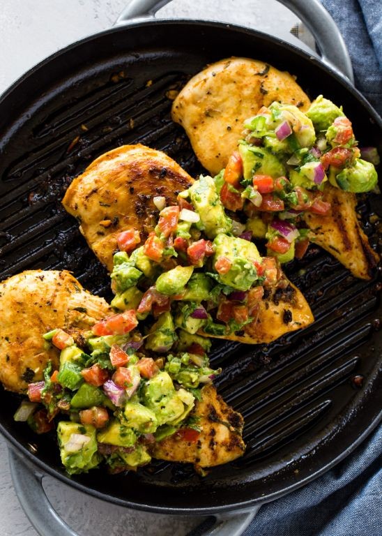 Keto Chicken Legs with Avocado Salsa
