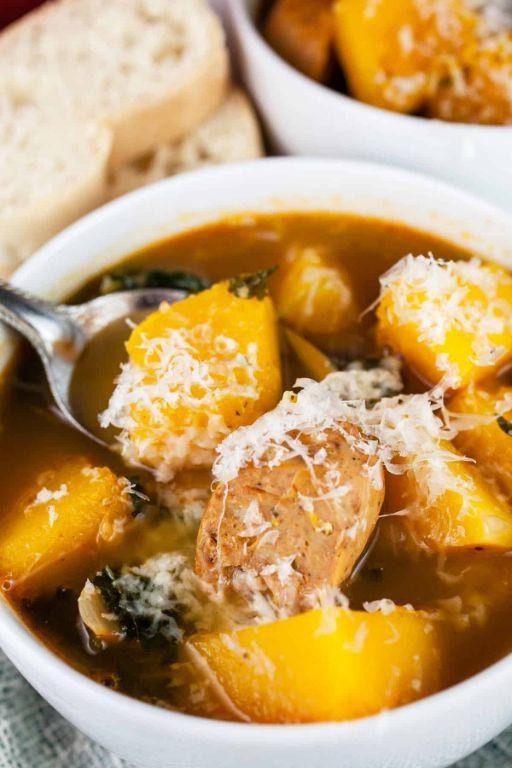 Kielbasa and Butternut Squash Crockpot Stew