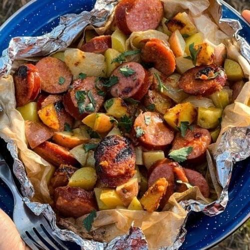 Kielbasa and Potato Foil Packets