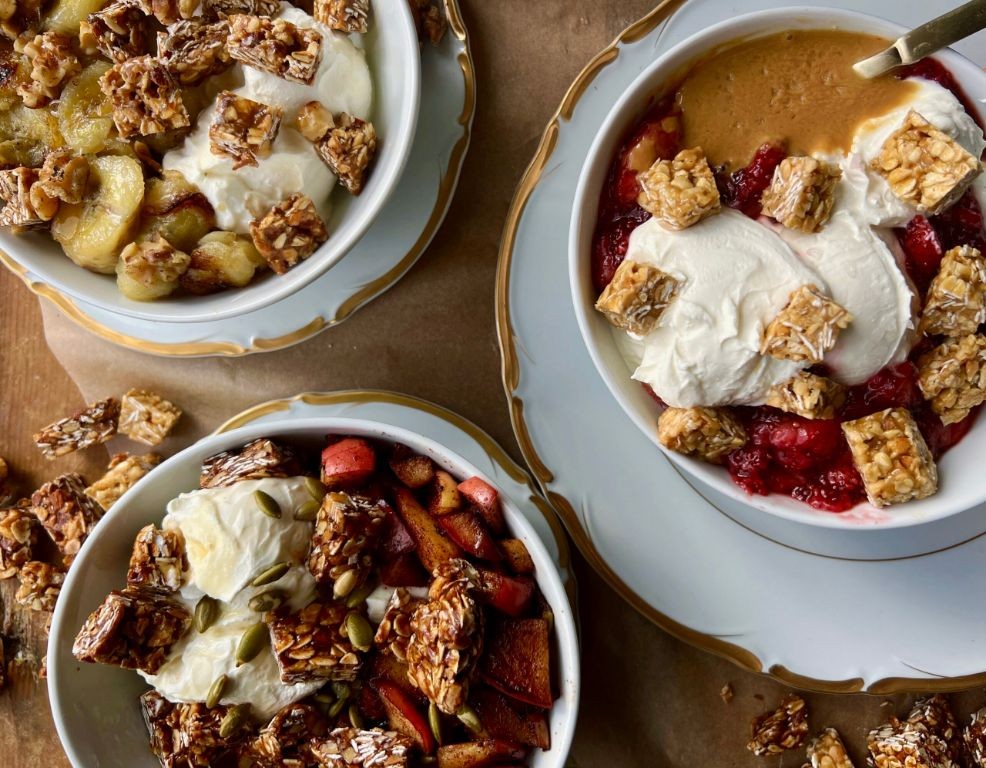 Labneh Breakfast Bowl with Honey and Nuts