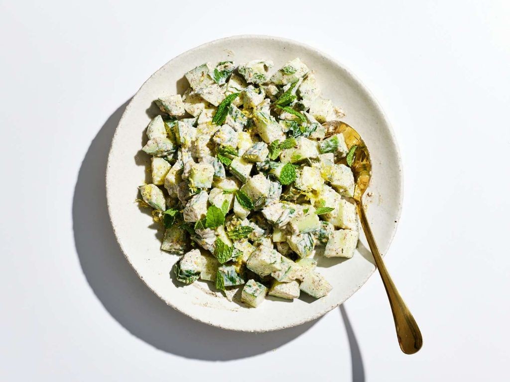 Labneh and Cucumber Salad with Mint