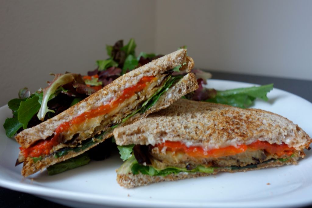 Labneh and Grilled Vegetable Sandwich