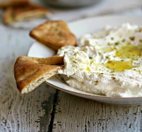 Labneh and Herb Dip with Pita Chips