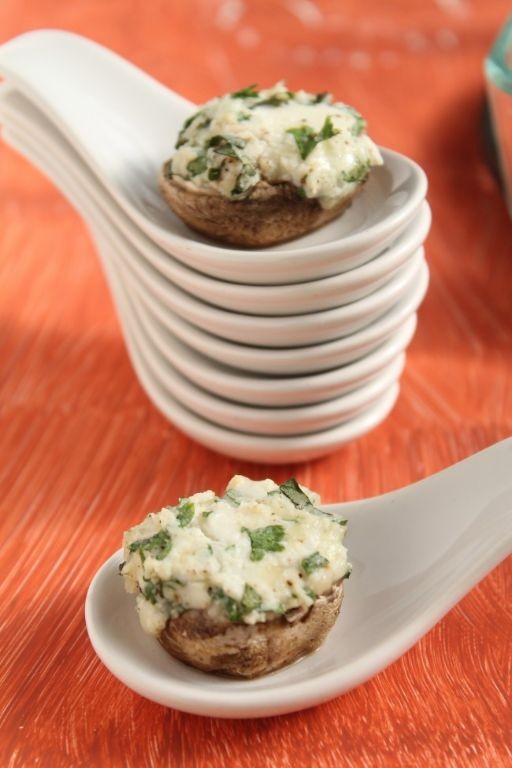 Labneh and Herb Stuffed Mushrooms