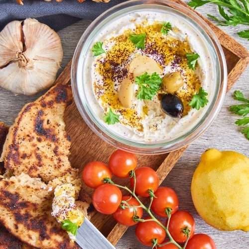 Labneh and Roasted Garlic Spread