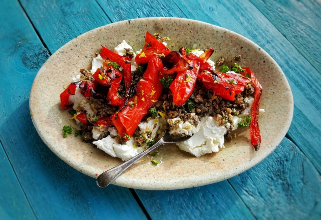 Labneh and Roasted Red Pepper Dip