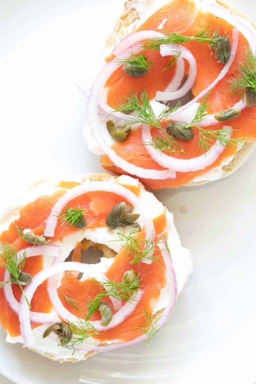 Labneh and Smoked Salmon Bagel