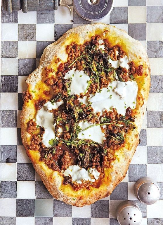 Labneh and Spiced Lamb Flatbread