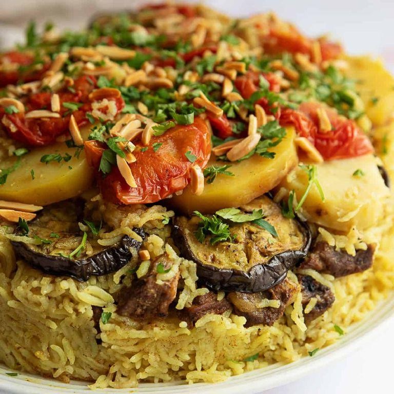 Lamb Maqluba with Fragrant Basmati Rice