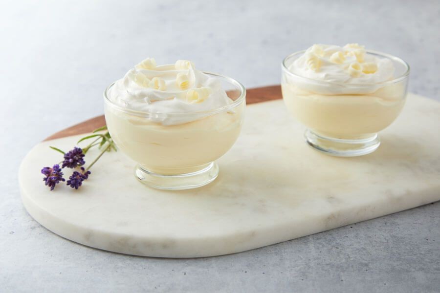 Lavender Infused White Chocolate Mousse