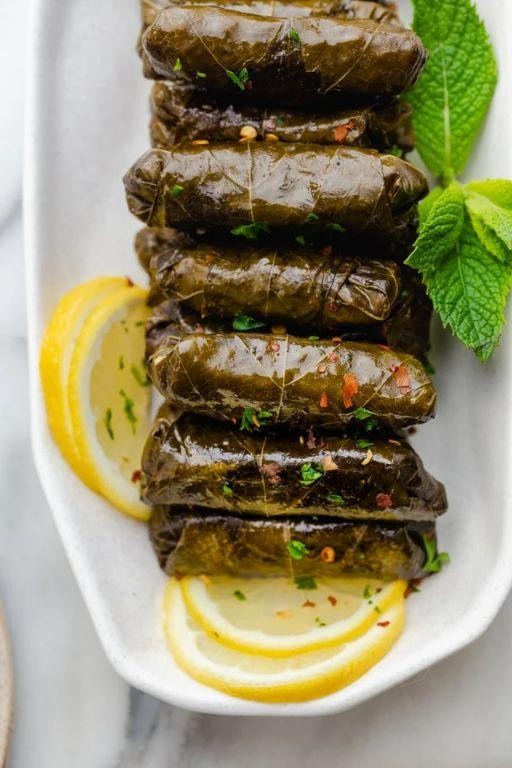 Lebanese Stuffed Grape Leaves (Warak Enab)