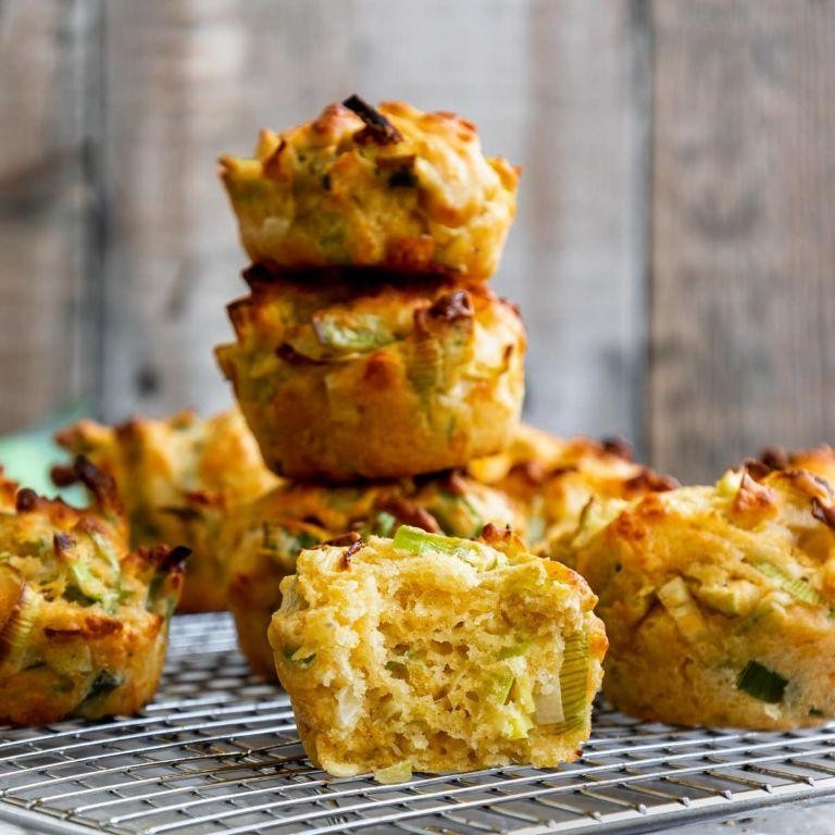 Leek and Cheddar Muffins
