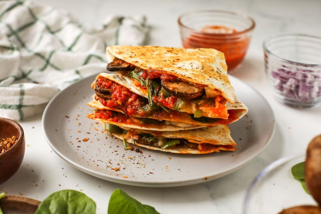 Leftover Pizza Quesadilla