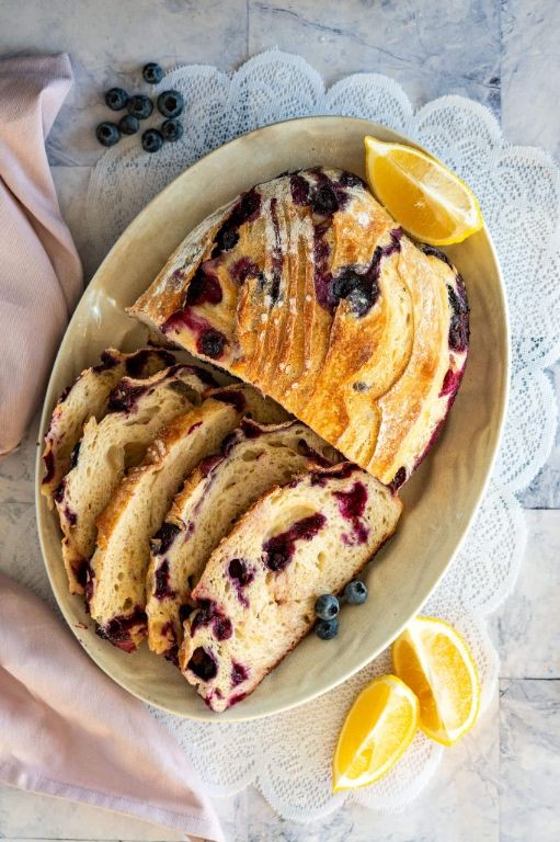 Lemon Blueberry Sourdough Cake