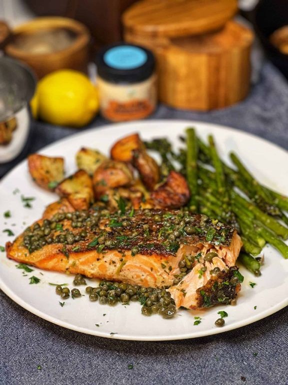 Lemon Caper Pan-Seared Salmon