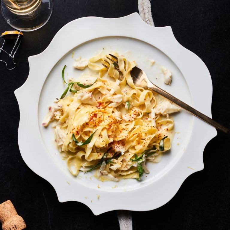 Lemon Crab Pasta with Fresh Tarragon