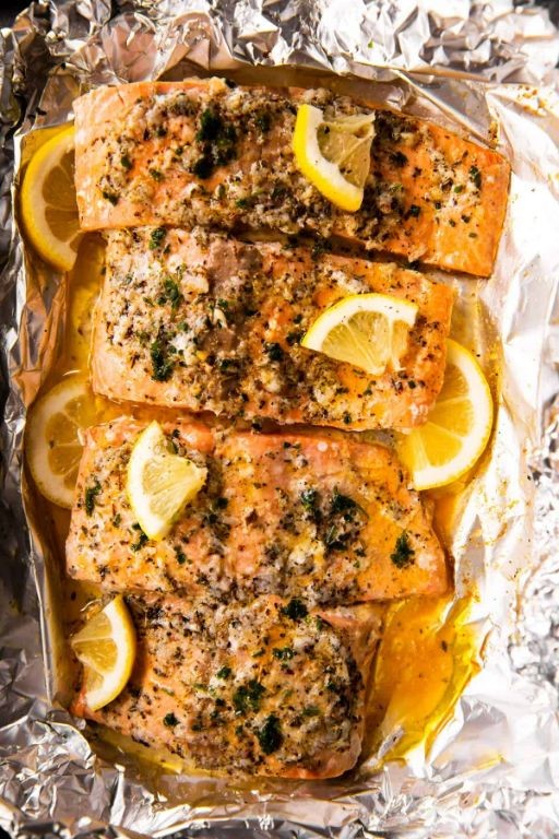 Lemon Garlic Butter Baked Salmon