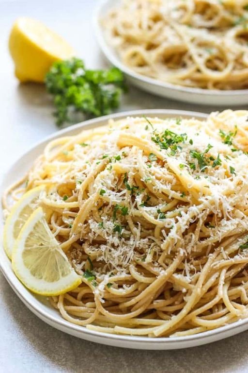 Lemon Garlic Butter Pasta with Parmesan