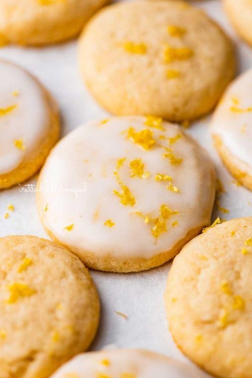 Lemon Glazed Shortbread Cookies