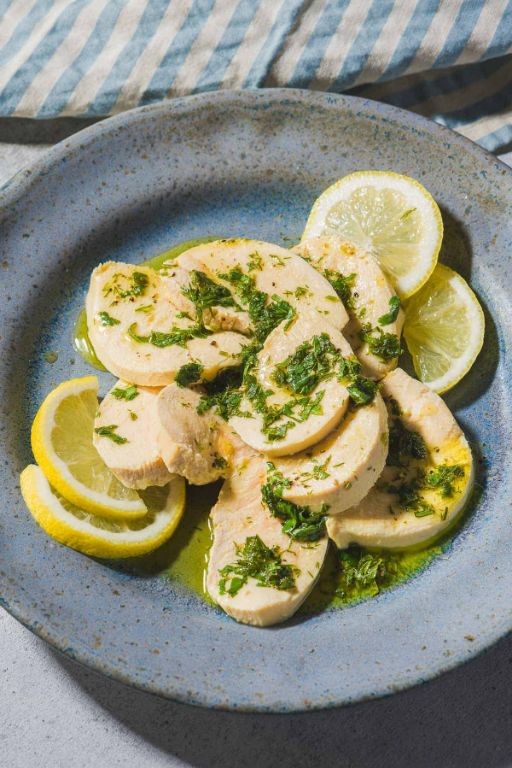 Lemon Herb Boiled Chicken Breast