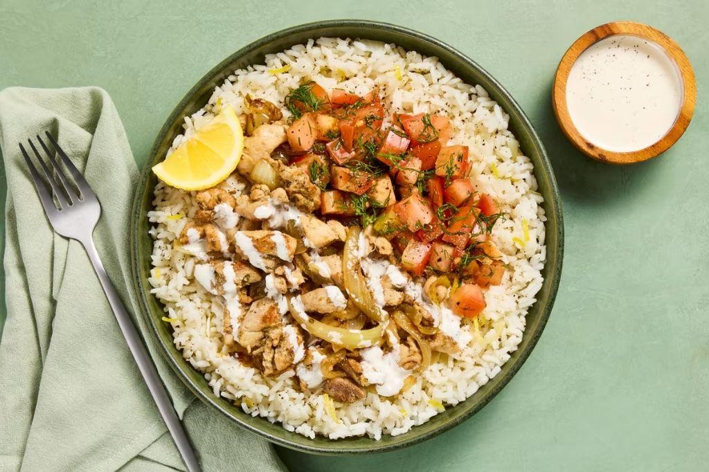 Lemon Herb Chicken and Brown Rice Bowl