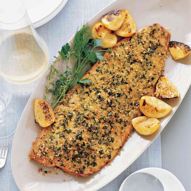 Lemon Herb Crusted Salmon